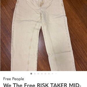 We The Free.  FREE PEOPLE.  RISK TAKER.  MID RISE.   SIZE 29.